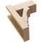Ekena Millwork 6-in W x 12-in D x 16-in H Balboa Block Rough Cedar Woodgrain TimberThane Outlooker, Primed Tan OUTUR060X12X16BOA44RCPR - alternate 5